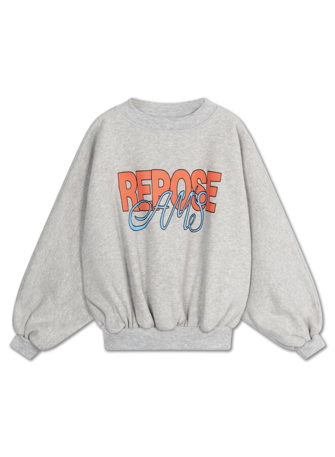 Repose AMS | iris crop sweater | light mixed grey