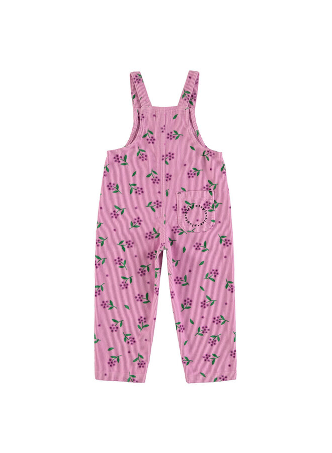 Piupiuchick | dungarees | pink corduroy w/ flowers allover