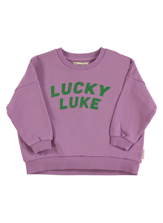 Piupiuchick | sweatshirt | mauve w/ "lucky luke" print