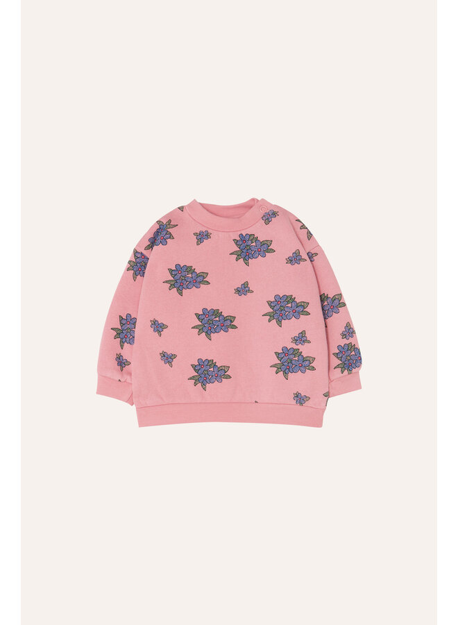 The Campamento | flowers baby sweatshirt | pink