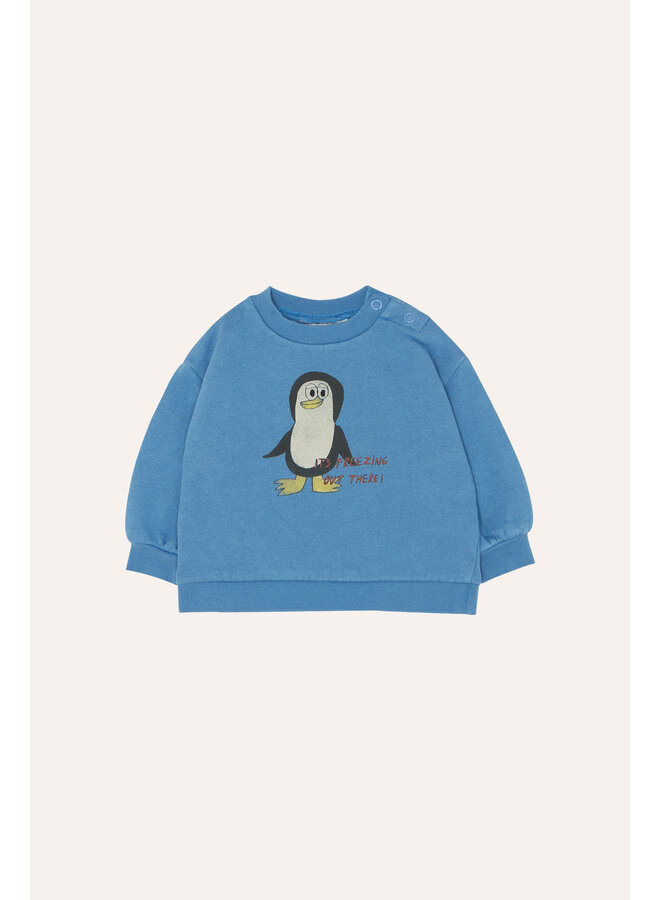 The Campamento | penguin baby sweatshirt | blue