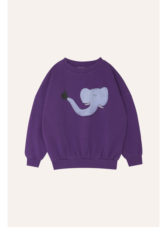 The Campamento | elephant oversized kids sweatshirt | purple