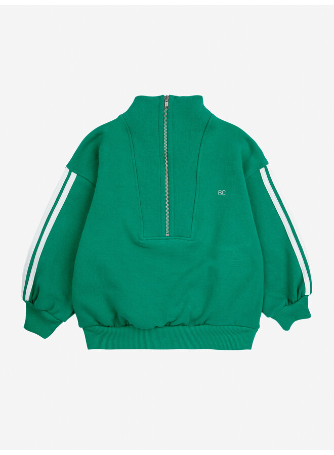 Bobo Choses | b.c zipped sweatshirt | green