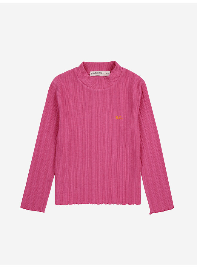 Bobo Choses | bc fantasy rib turtle neck t-shirt | fuchsia