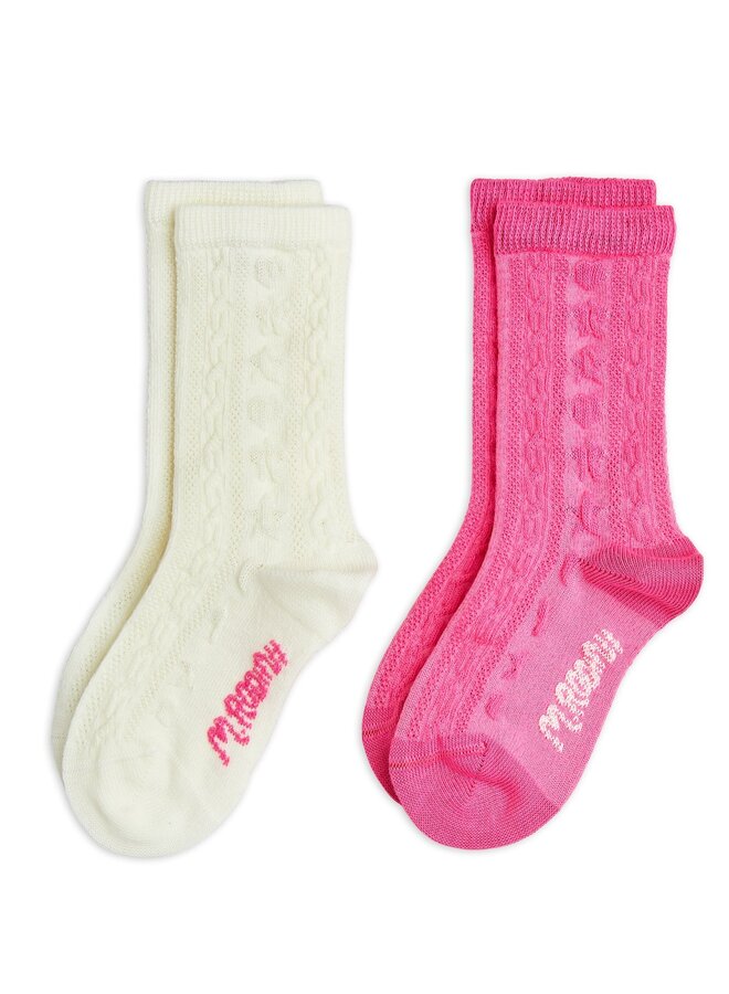 Mini Rodini | textured 2-pack socks | multi