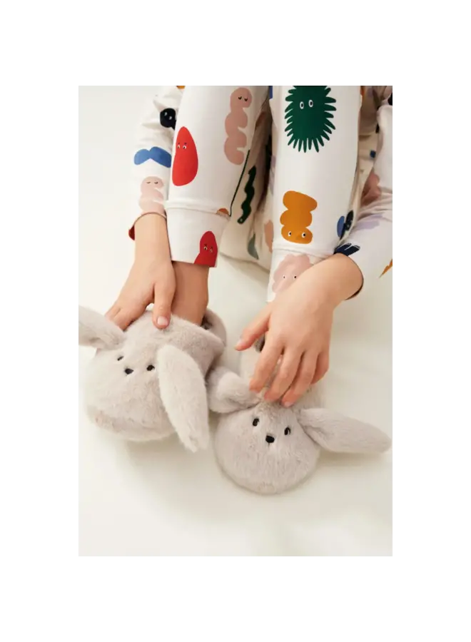 Liewood | aviaja rabbit slippers | mist