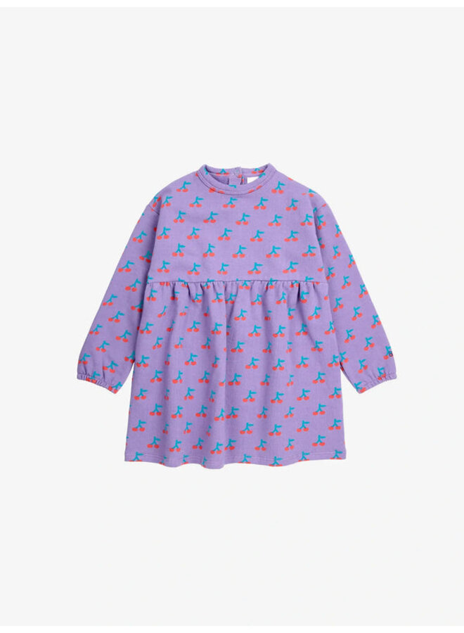 Bobo Choses | baby cherry all over dress | purple