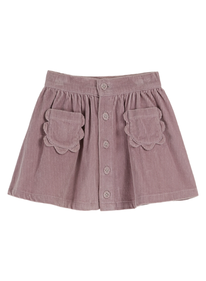 Emile et ida | jupe poches fleurs | mauve