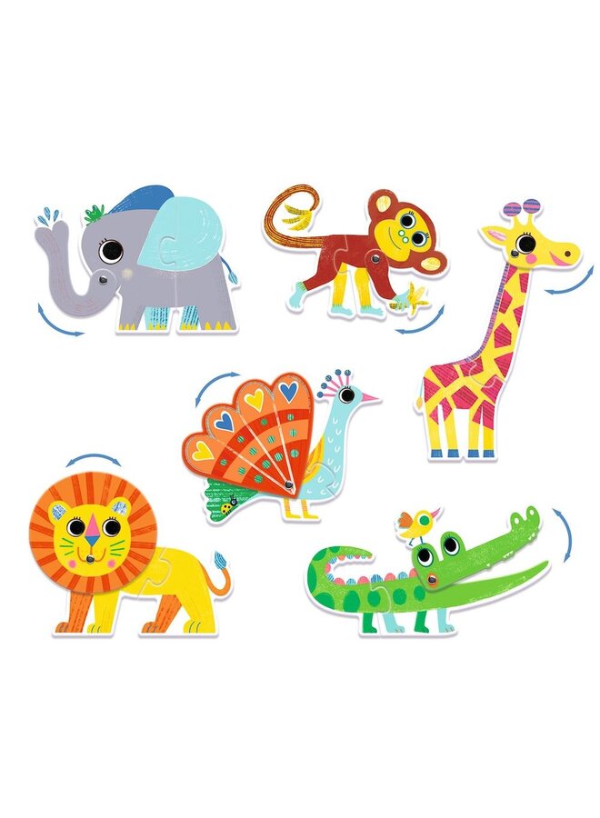 Djeco |  duo puzzel | wilde dieren