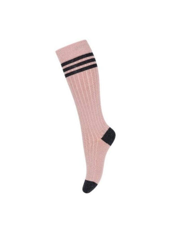 MP Denmark | merle glitter knee socks | silver pink