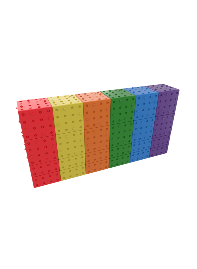 Smartek | magnetische bouwblokken regenboog | 24 stuks