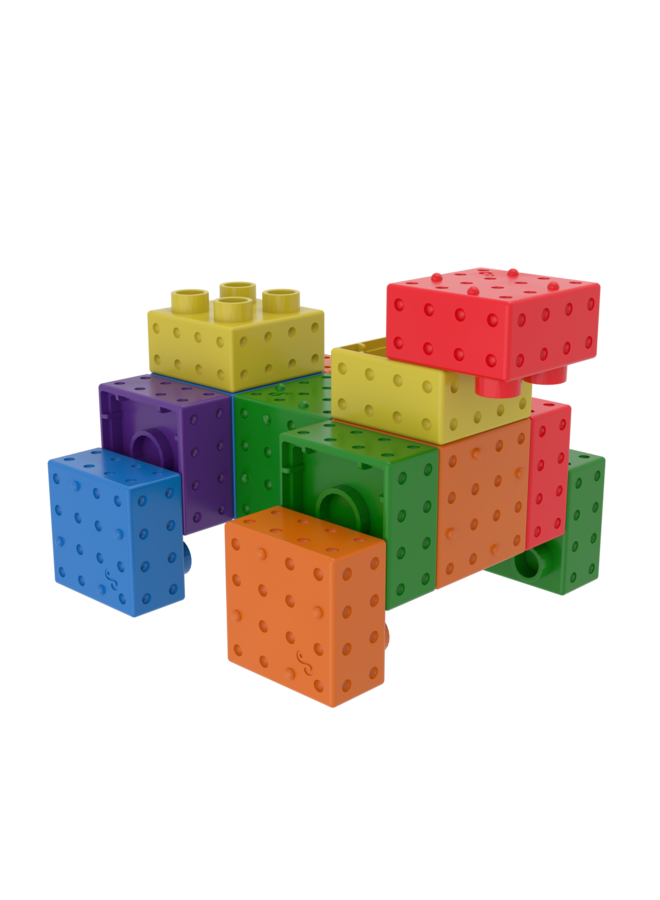 Smartek | magnetische bouwblokken regenboog | 24 stuks