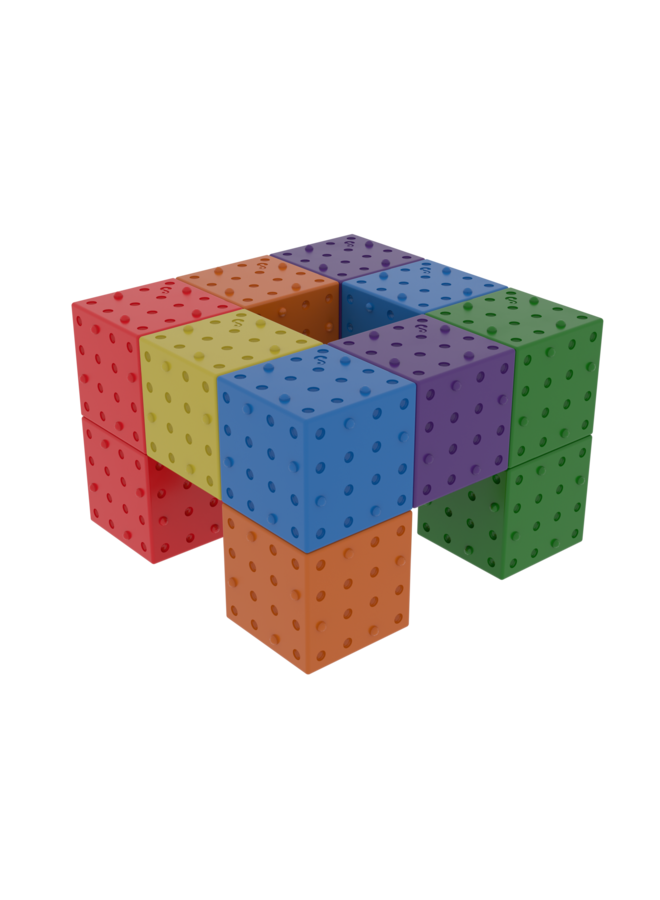 Smartek | magnetische bouwblokken regenboog | 12 stuks