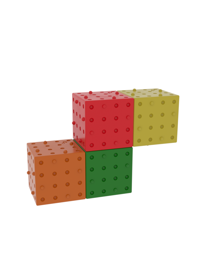 Smartek | magnetische bouwblokken regenboog set