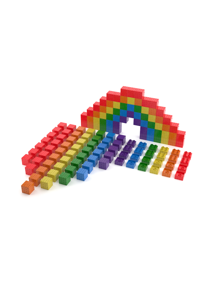 Smartek | magnetische bouwblokken regenboog set