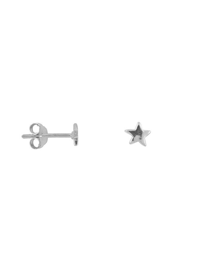 Bibi Camille | mini star stud earring | silver