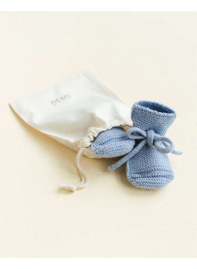 Hvid | booties | light blue