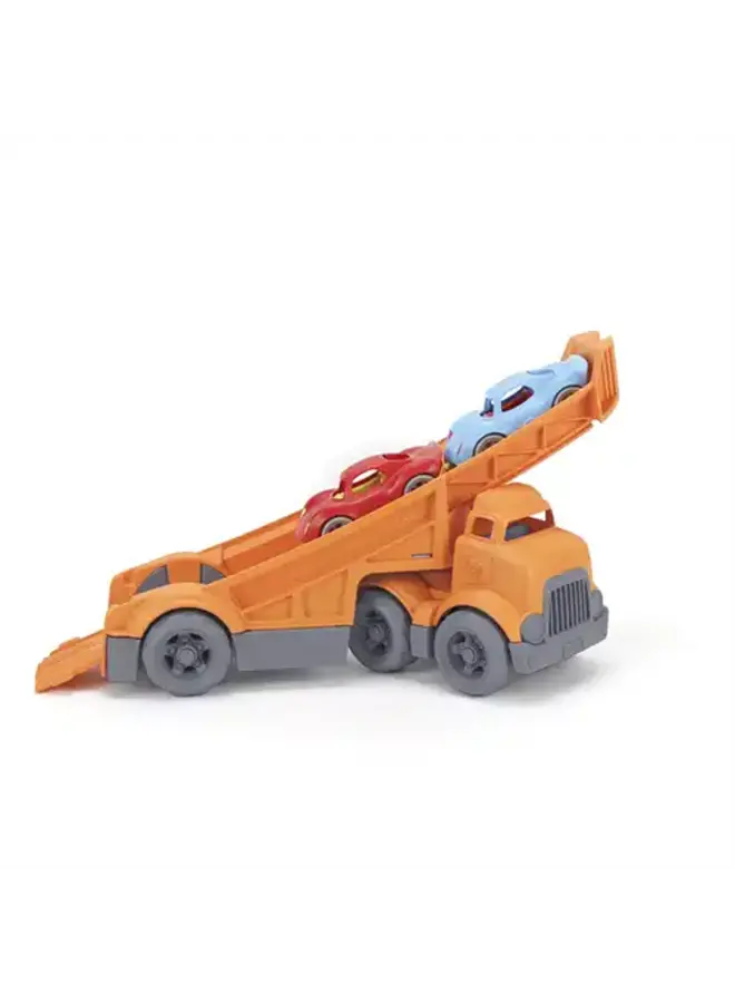 Green toys | racing truck with 2 racers