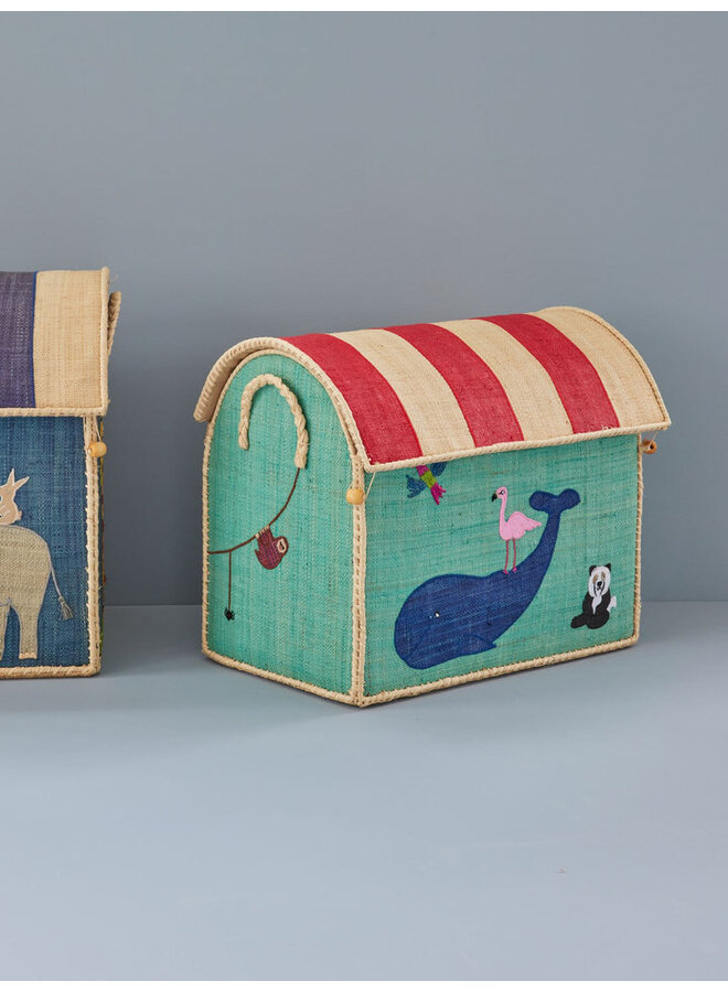 Rice | raffia basket | animal theme | medium