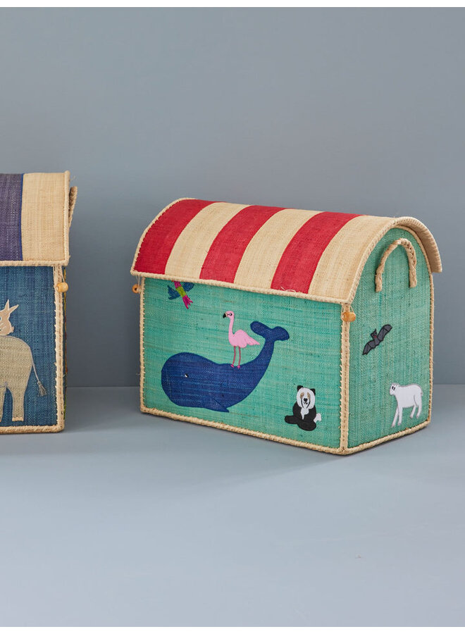 Rice | raffia basket | animal theme | medium