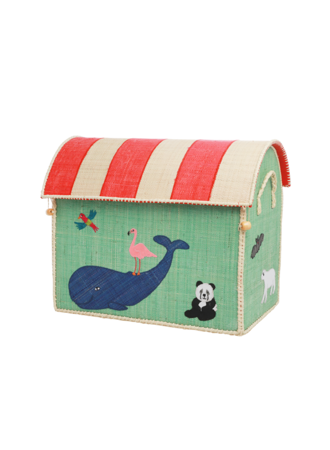 Rice | raffia basket | animal theme | medium