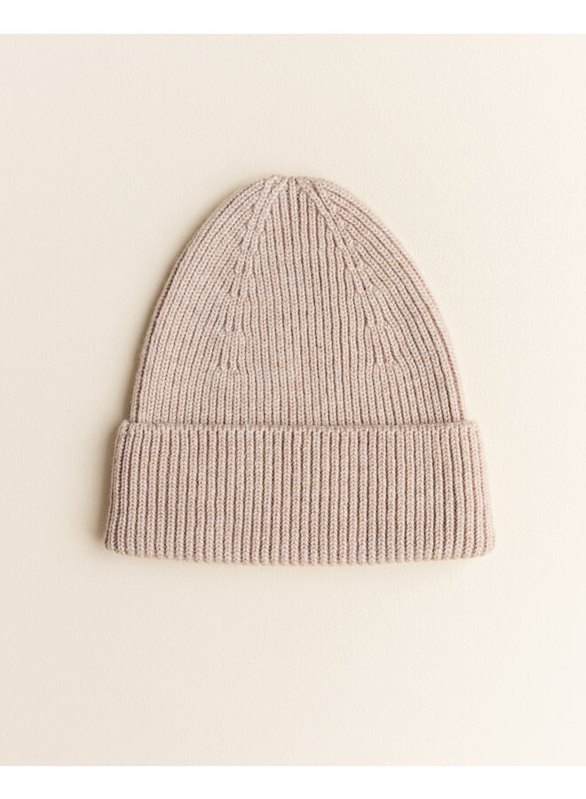 Hvid | beanie fonzie kids | sand