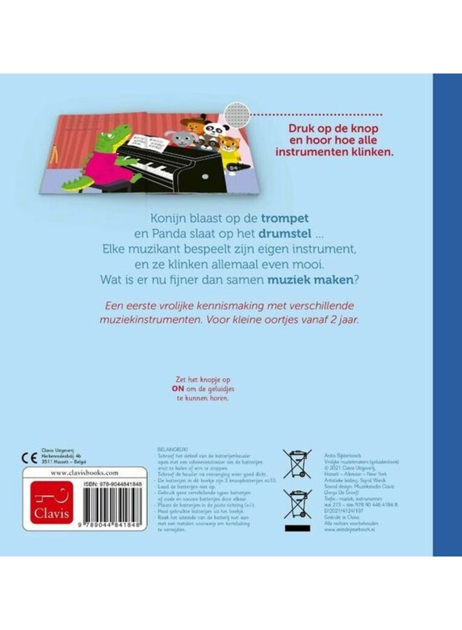 Boeken | geluidenboek | vrolijke muziekmakers | 2+