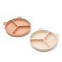 Liewod | stacy dividers suction plate 2-pack | tuscany rose/ apple blossom