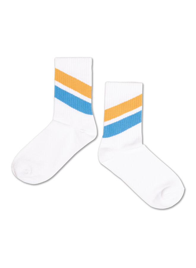 Repose | sporty socks white blue stripe