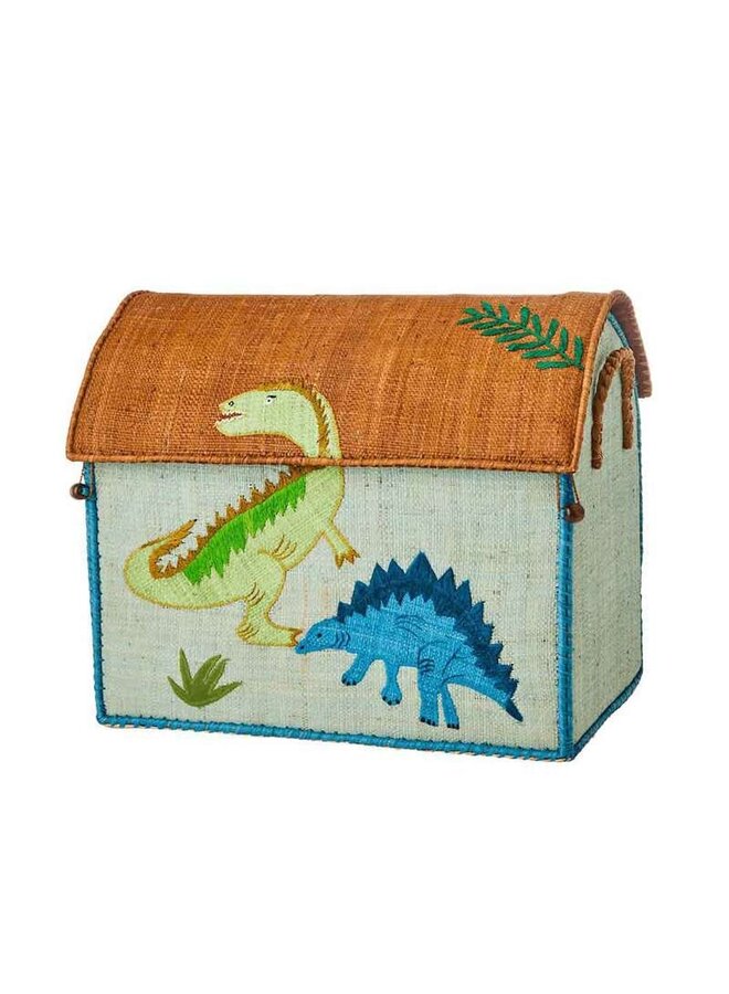Rice | raffia basket | dinosaur theme 2 | medium