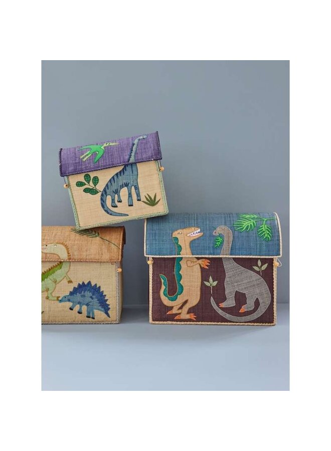 Rice | raffia basket | dinosaur theme 2 | medium