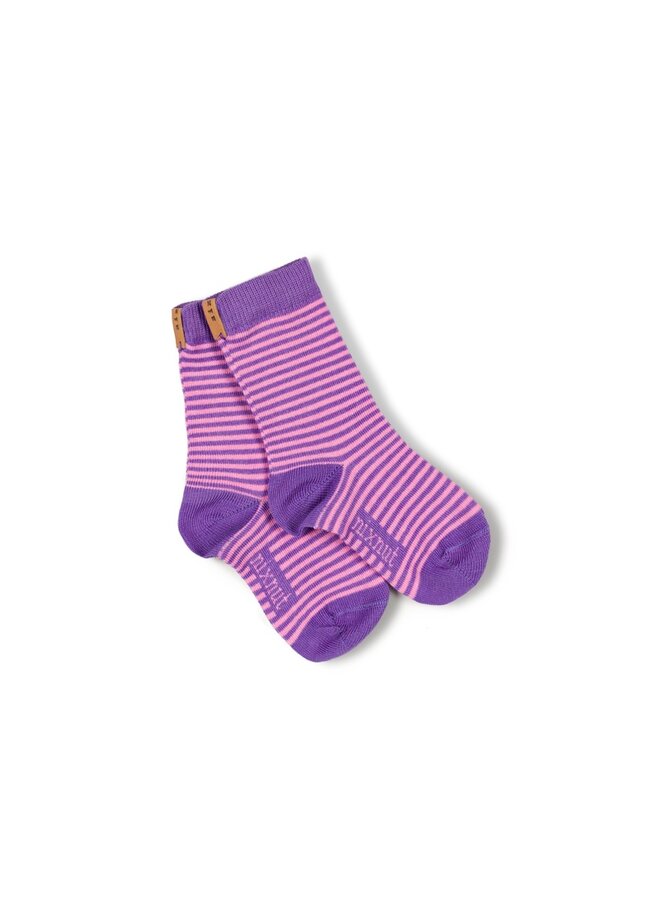 Nixnut | striped socks | purple