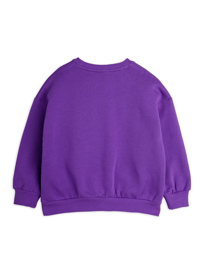 Mini Rodini | dog emb sweatshirt | purple