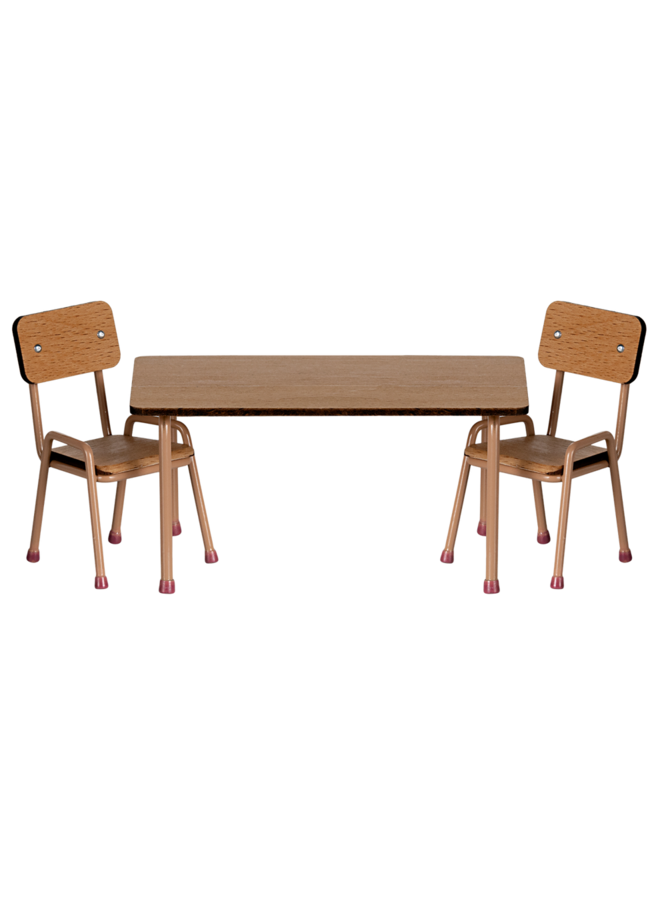 Maileg | table and chair set | dark powder