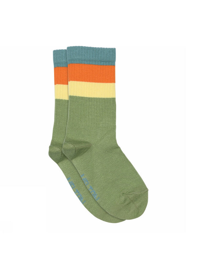 MP Denmark | wide stripes socks | watercress