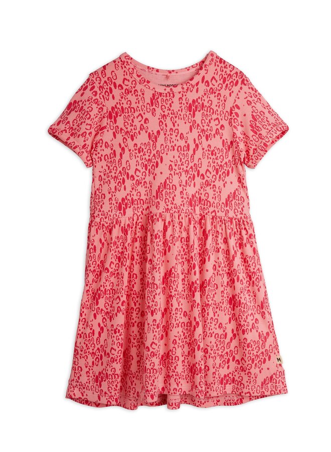 Mini Rodini | mini leopard aop ss dress | pink