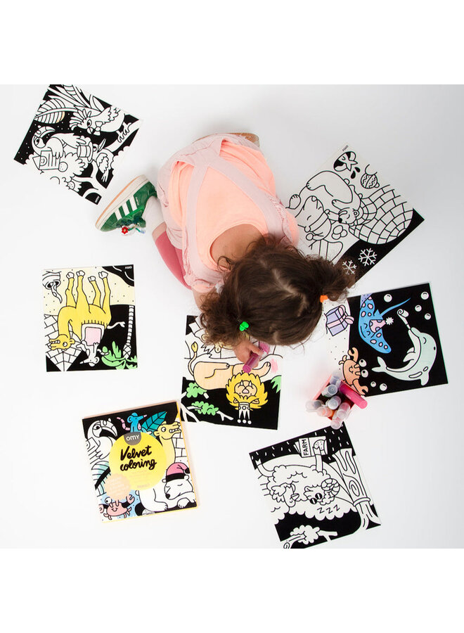 OMY | velvet coloring | animals