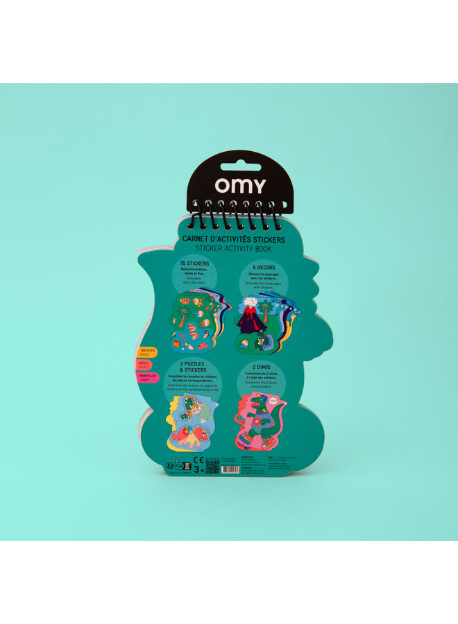 OMY | sticker activity book | dinos