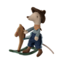 Maileg | cowboy mouse on rocking horse | little brother