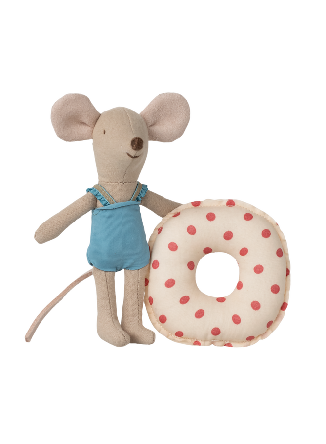 Maileg | beach mouse with float | little sister | multi dot