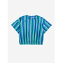 Bobo Choses | striped crop shirt | blue
