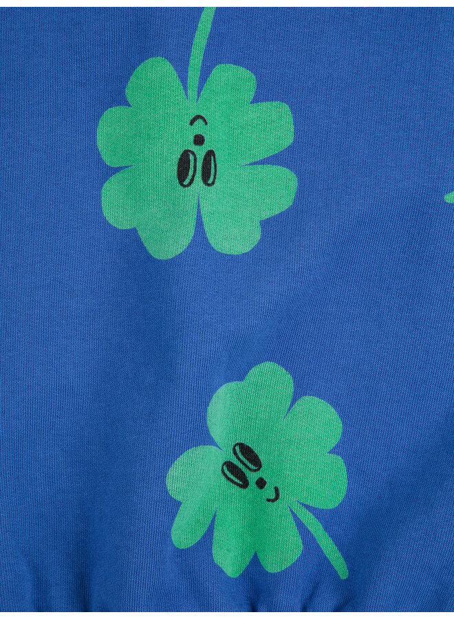 Bobo Choses | lucky clover all over sweatshirt | blue