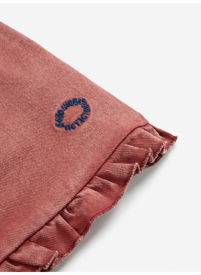 Bobo Choses | tic tac toe ruffled skirt | brown