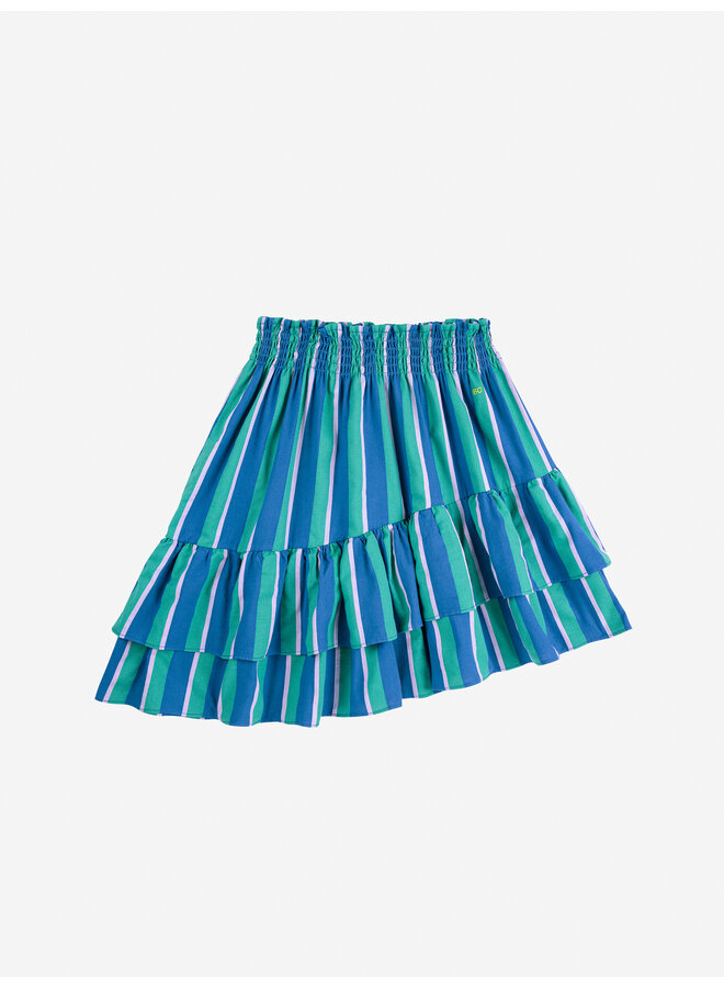 Bobo Choses | striped woven midi skirt | blue