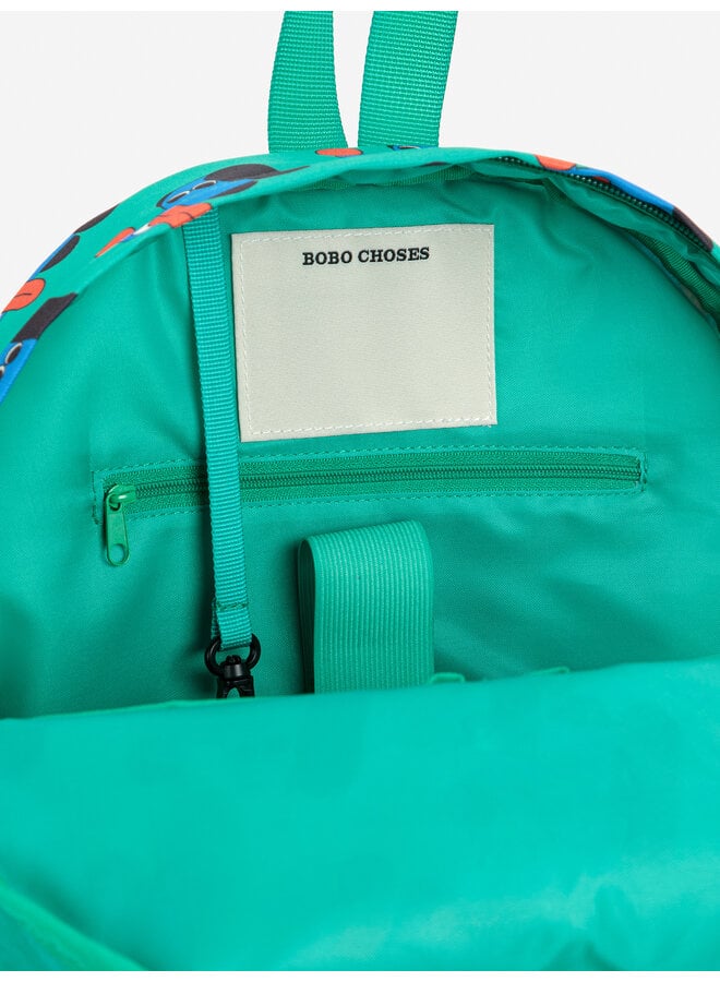 Bobo Choses | doggy mate all over school bag | green