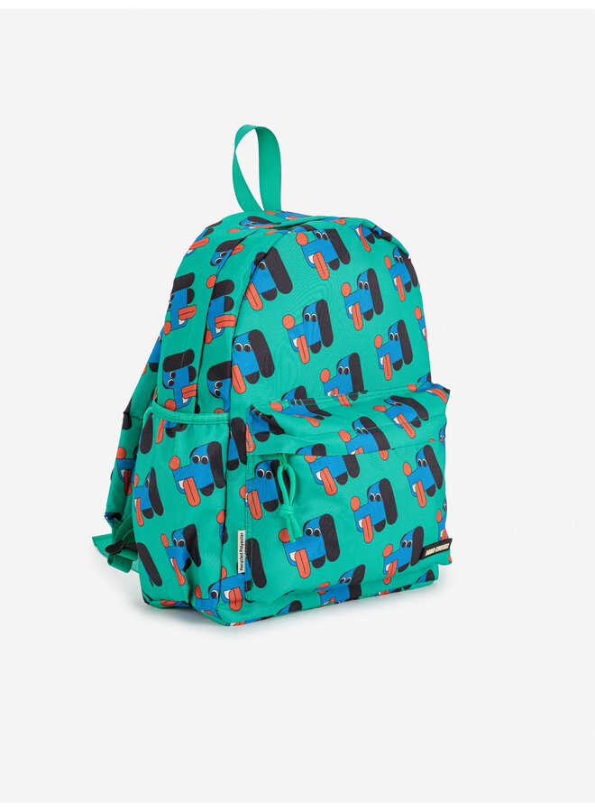 Bobo Choses | doggy mate all over school bag | green