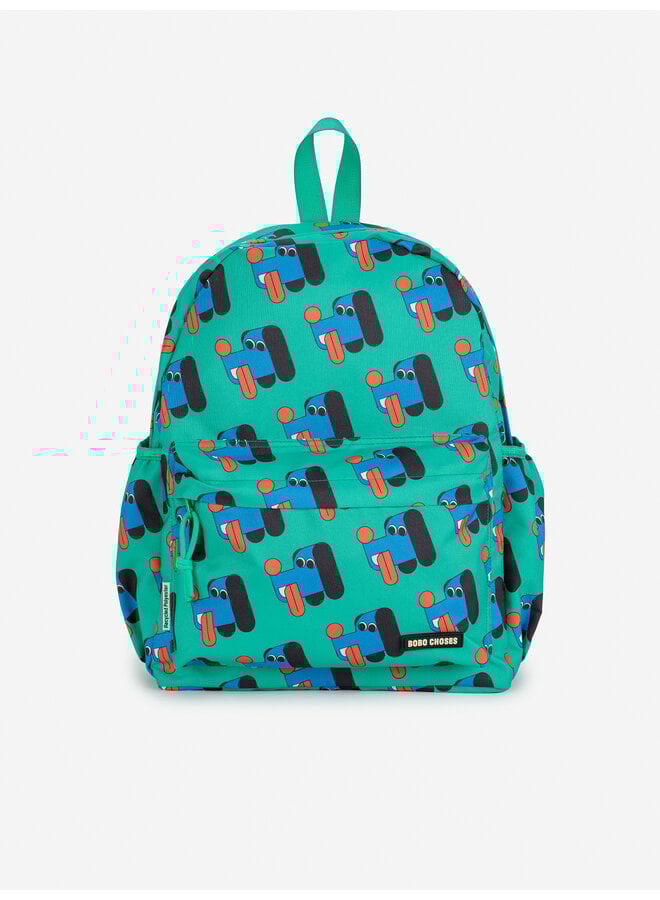 Bobo Choses | doggy mate all over school bag | green