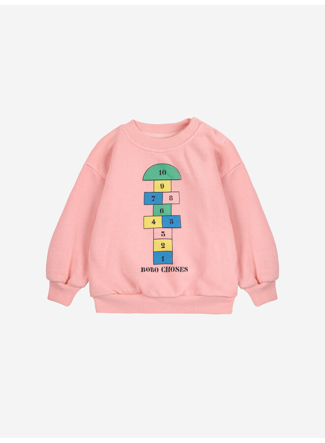 Bobo Choses | hopscotch sweatshirt | pink