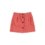 Piupiuchick | short skirt | raspberry w/ black flowers