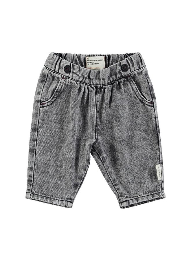 Piupiuchick | baby trousers | washed black denim